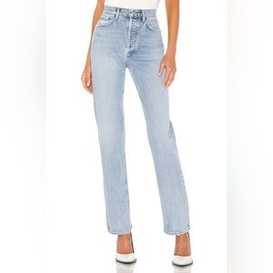 Agolde Lana straight cut jeans in riptide